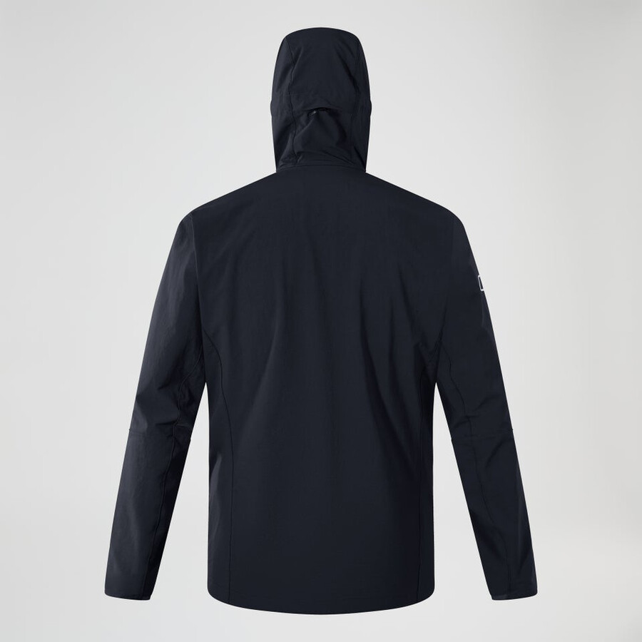 uomini ridge-roamer lite softshell jacket - black berghaus
