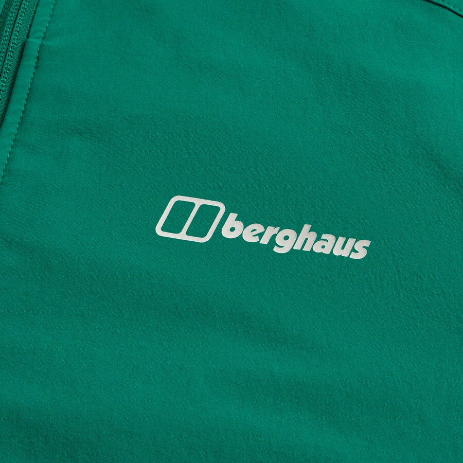 uomini ridge-roamer lite softshell giacca - verde berghaus