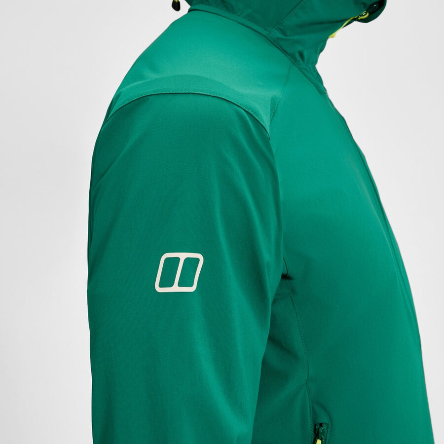 uomini ridge-roamer lite softshell giacca - verde berghaus