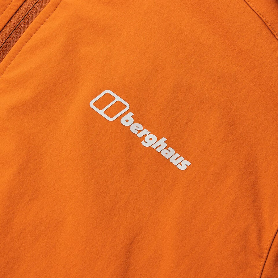 uomini ridge-roamer lite softshell jacket - arancio berghaus