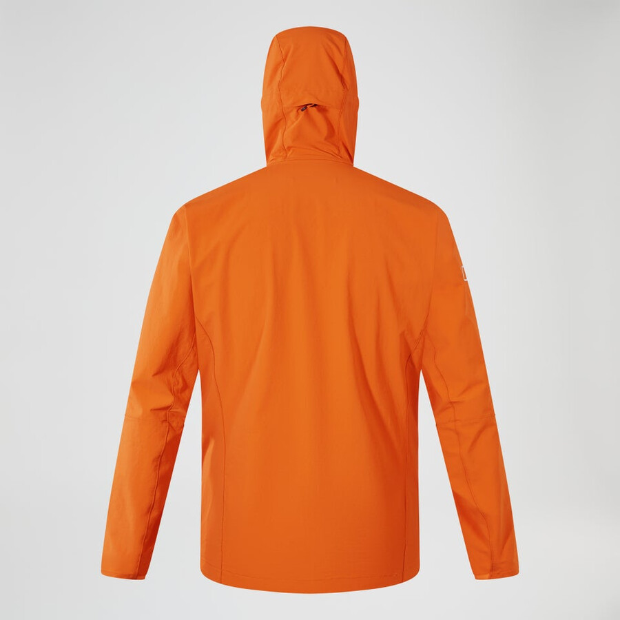 uomini ridge-roamer lite softshell jacket - arancio berghaus