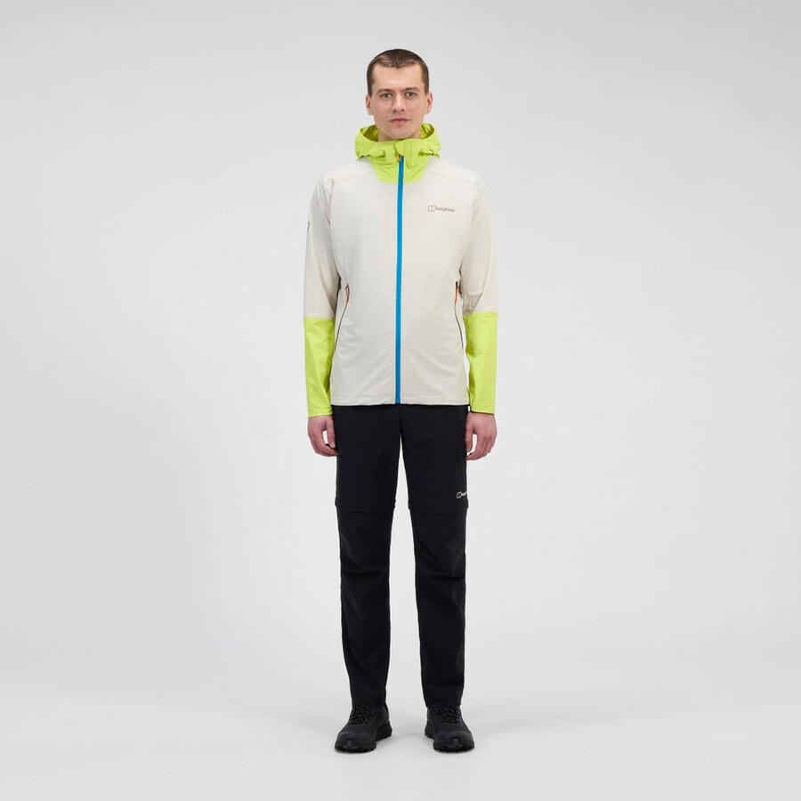 uomini ridge-roamer lite softshell giacca - grigiogiallo berghaus