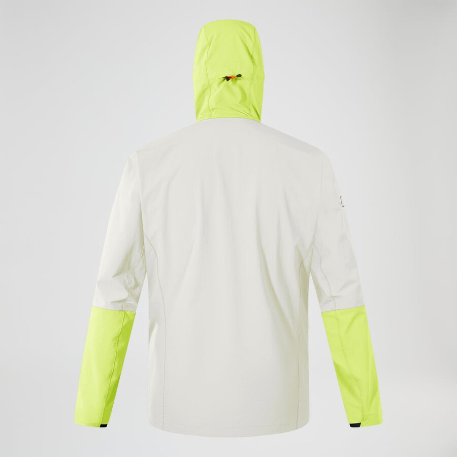 uomini ridge-roamer lite softshell giacca - grigiogiallo berghaus