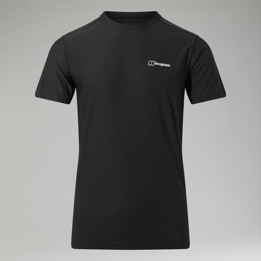 uomini 247 tech tee super stretch equipaggio - nero berghaus