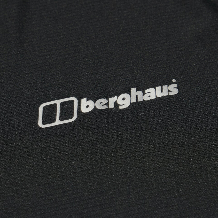 uomini 247 tech tee super stretch equipaggio - nero berghaus