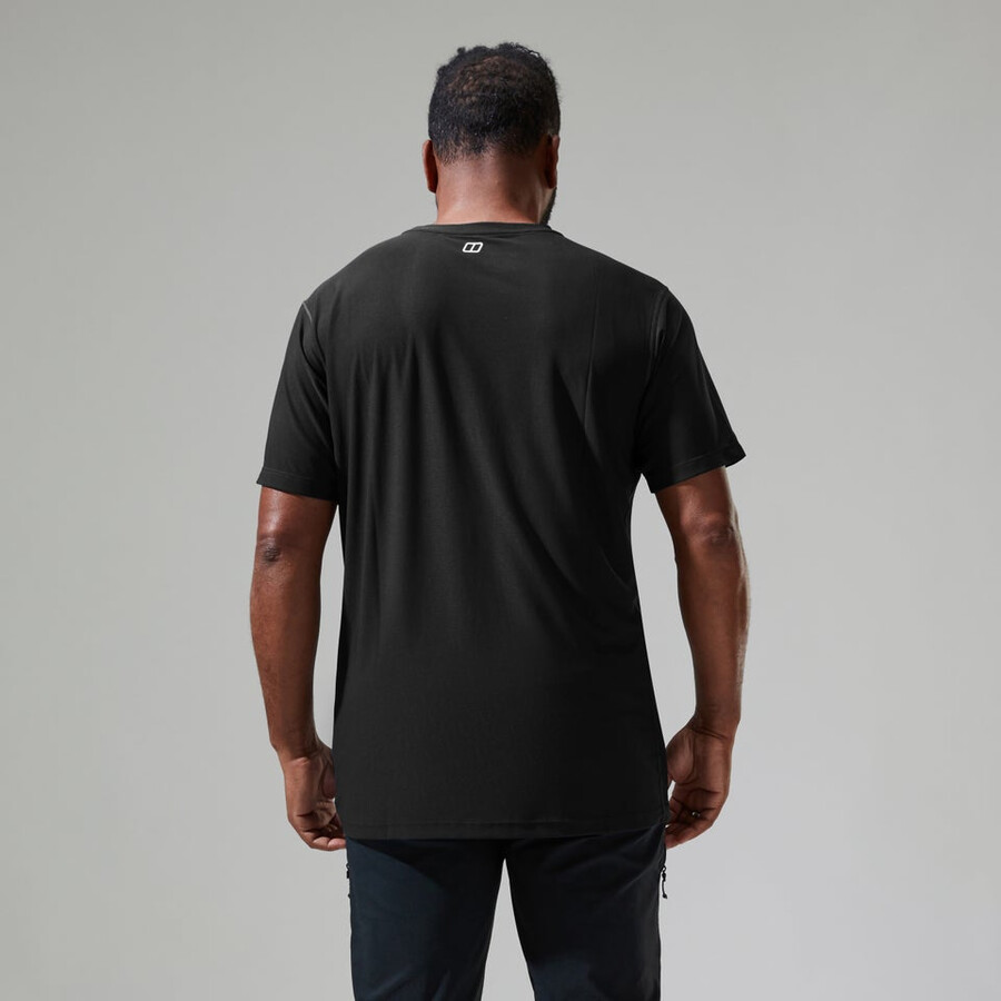 uomini 247 tech tee super stretch equipaggio - nero berghaus