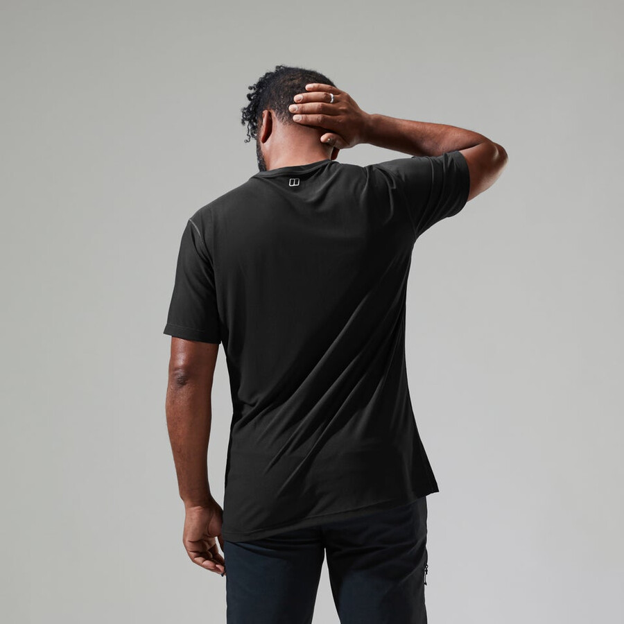 uomini 247 tech tee super stretch equipaggio - nero berghaus