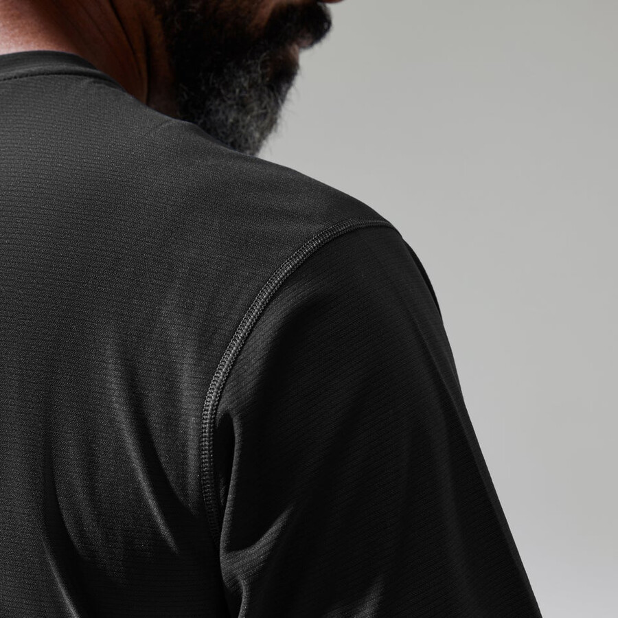 uomini 247 tech tee super stretch equipaggio - nero berghaus