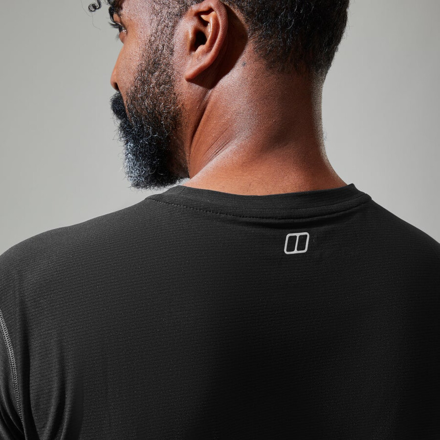 uomini 247 tech tee super stretch equipaggio - nero berghaus