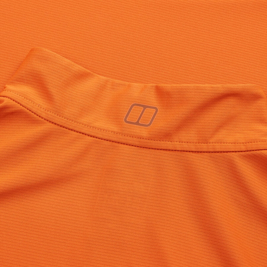 uomini 247 mezza zip manica lunga tech tee - arancio berghaus
