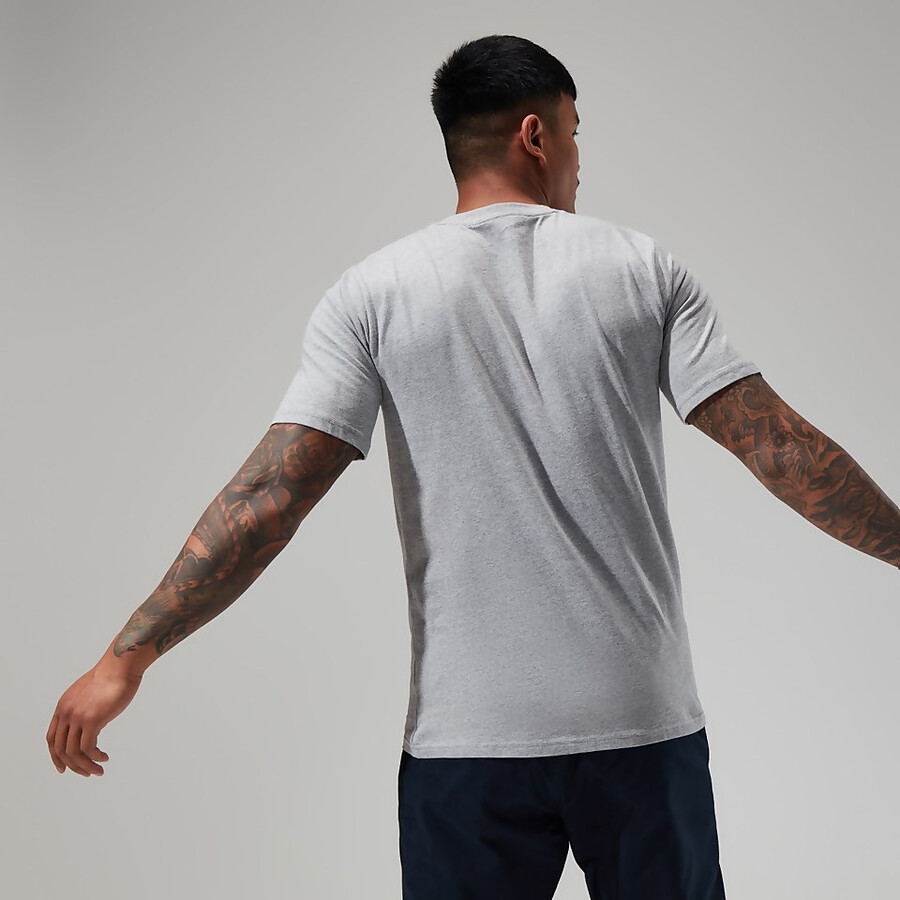 uomo big logo tee grigio scuro berghaus