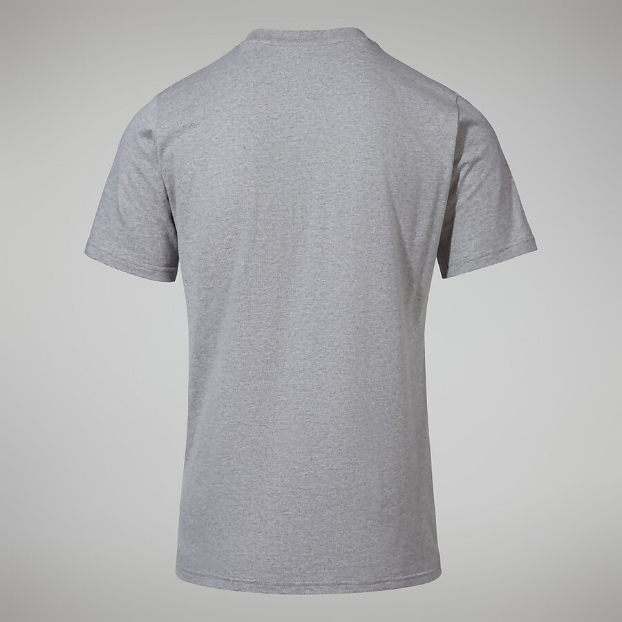 uomo big logo tee grigio scuro berghaus