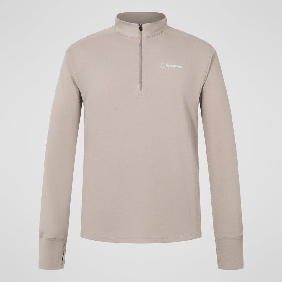 uomini ivyhill half zip top - grigio berghaus