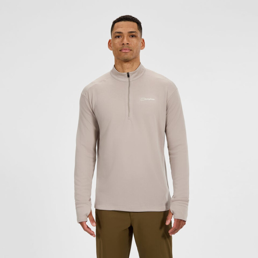 uomini ivyhill half zip top - grigio berghaus