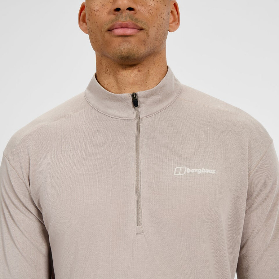 uomini ivyhill half zip top - grigio berghaus