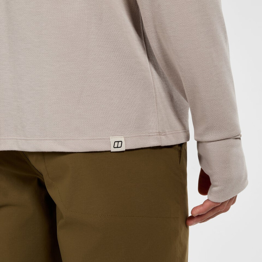 uomini ivyhill half zip top - grigio berghaus