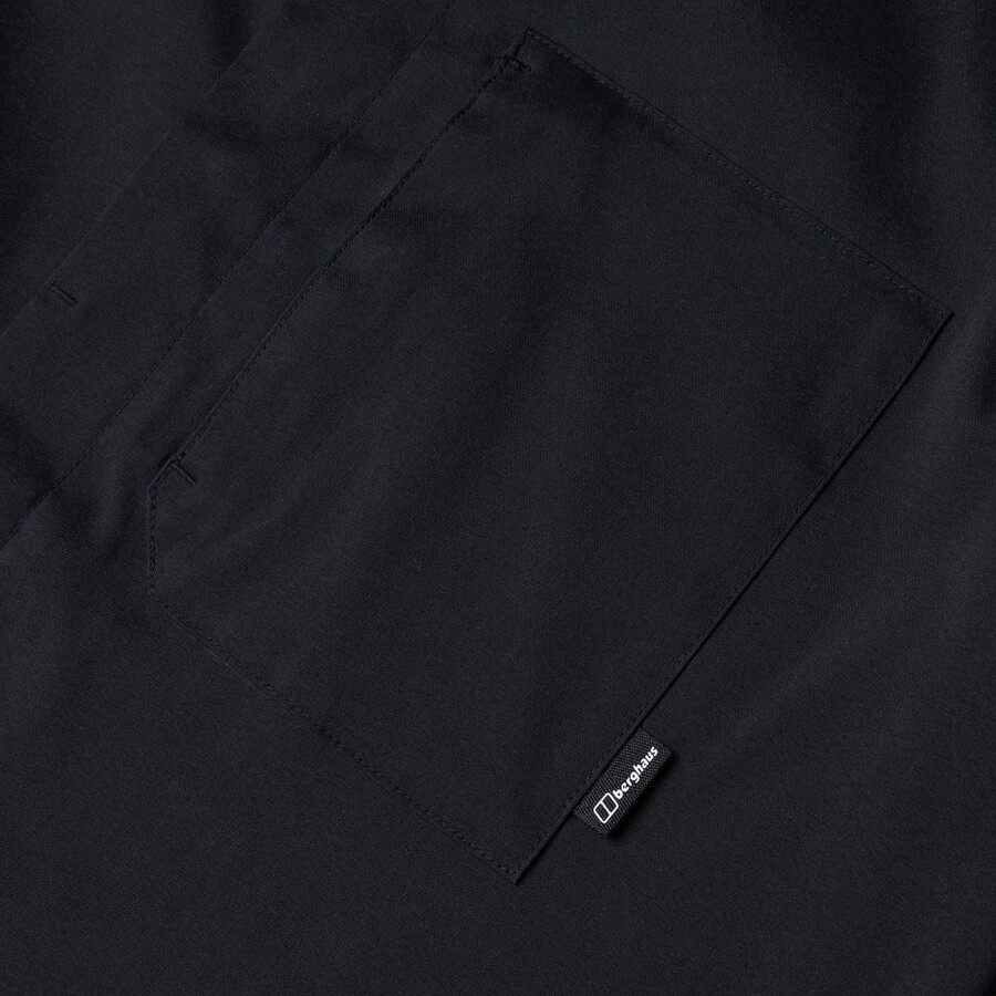 uomo manica lunga explorer overshirt - nero berghaus