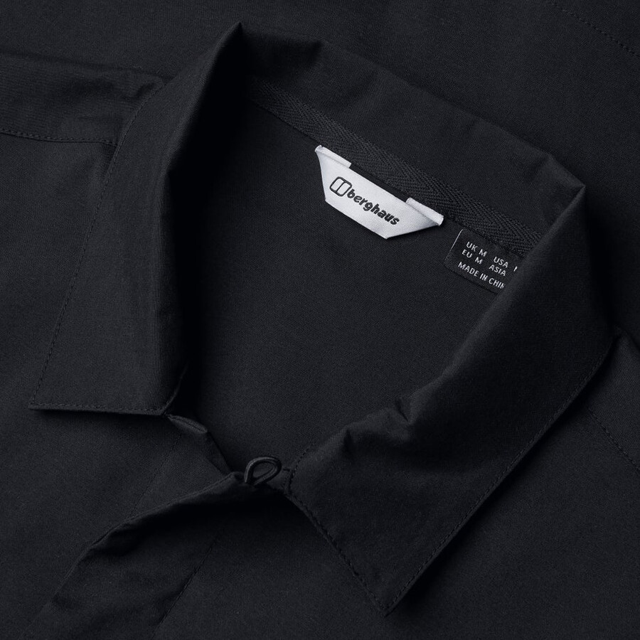 uomo manica lunga explorer overshirt - nero berghaus