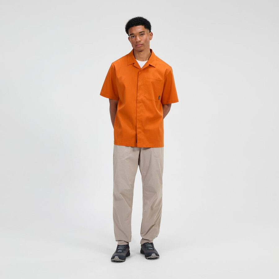 uomini explorer manica corta overshirt - arancio berghaus