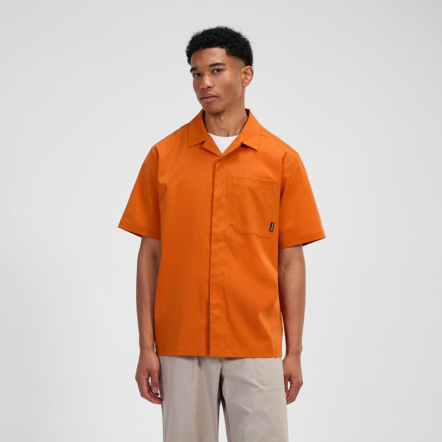 uomini explorer manica corta overshirt - arancio berghaus