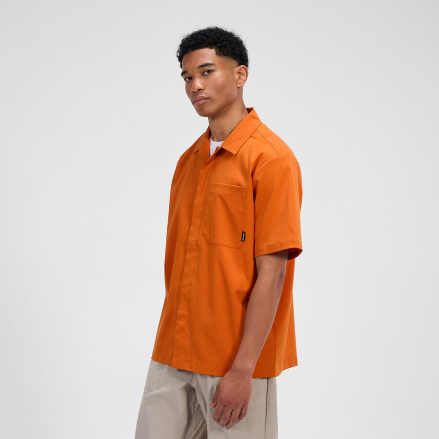 uomini explorer manica corta overshirt - arancio berghaus