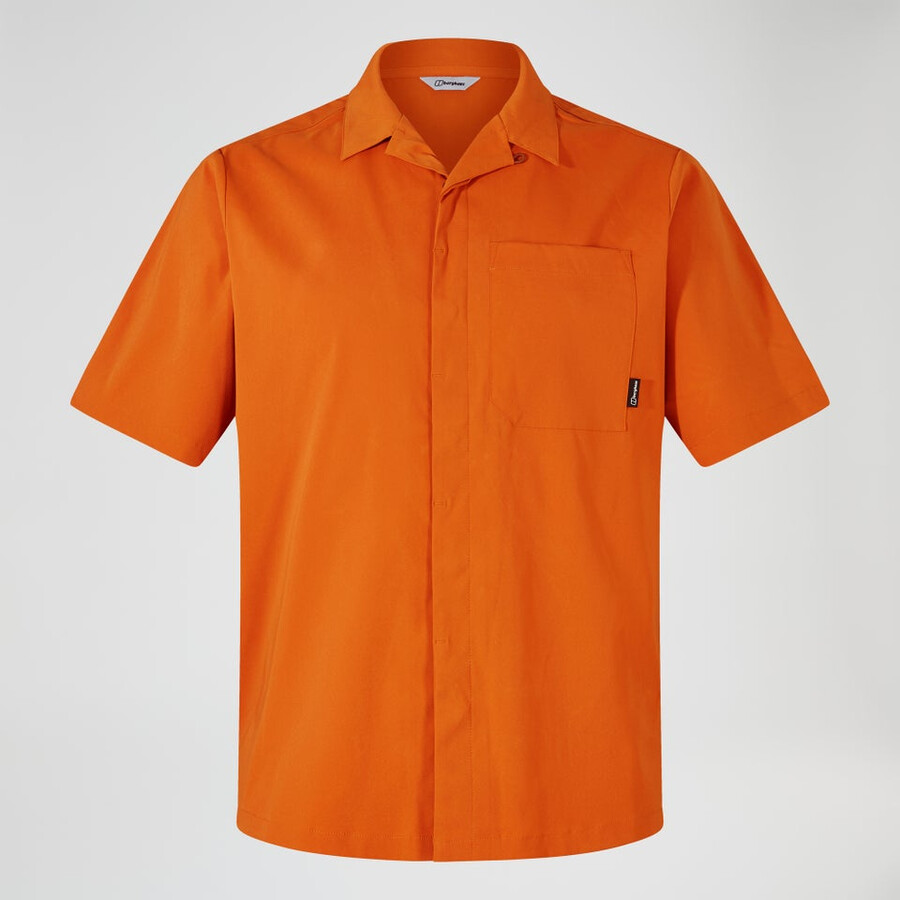 uomini explorer manica corta overshirt - arancio berghaus