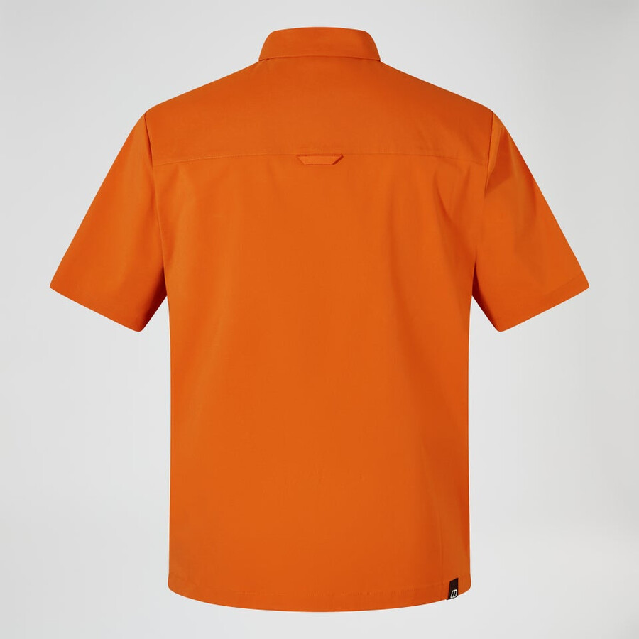 uomini explorer manica corta overshirt - arancio berghaus