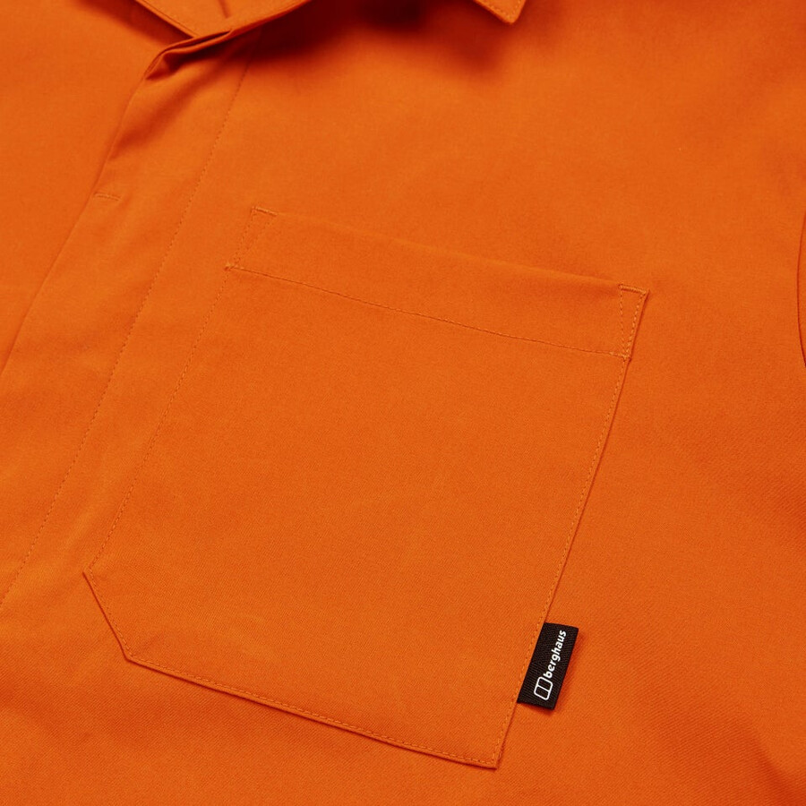 uomini explorer manica corta overshirt - arancio berghaus