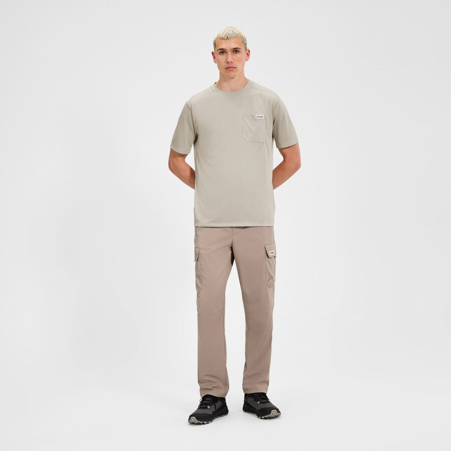 uomo rilassato maniche corte tech tee grigio berghaus