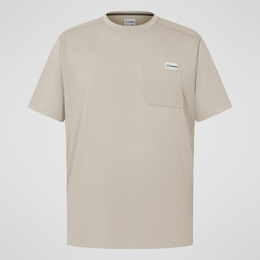 uomo rilassato maniche corte tech tee grigio berghaus