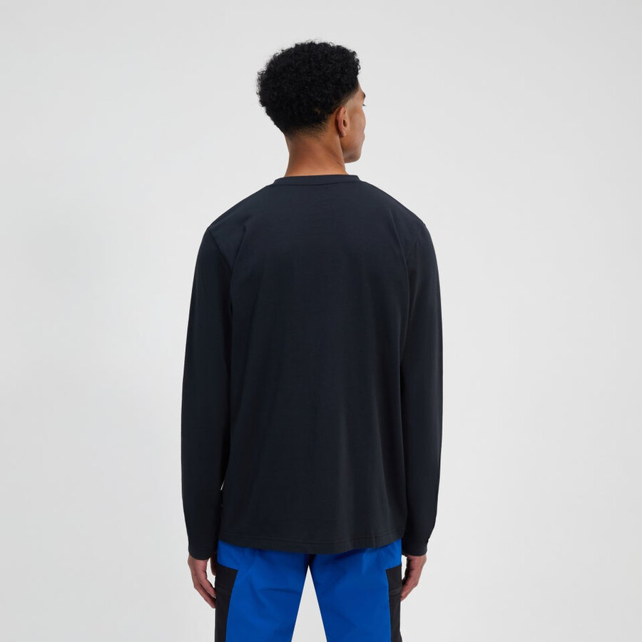 uomo berghaus grande logo manica lunga tee - black berghaus