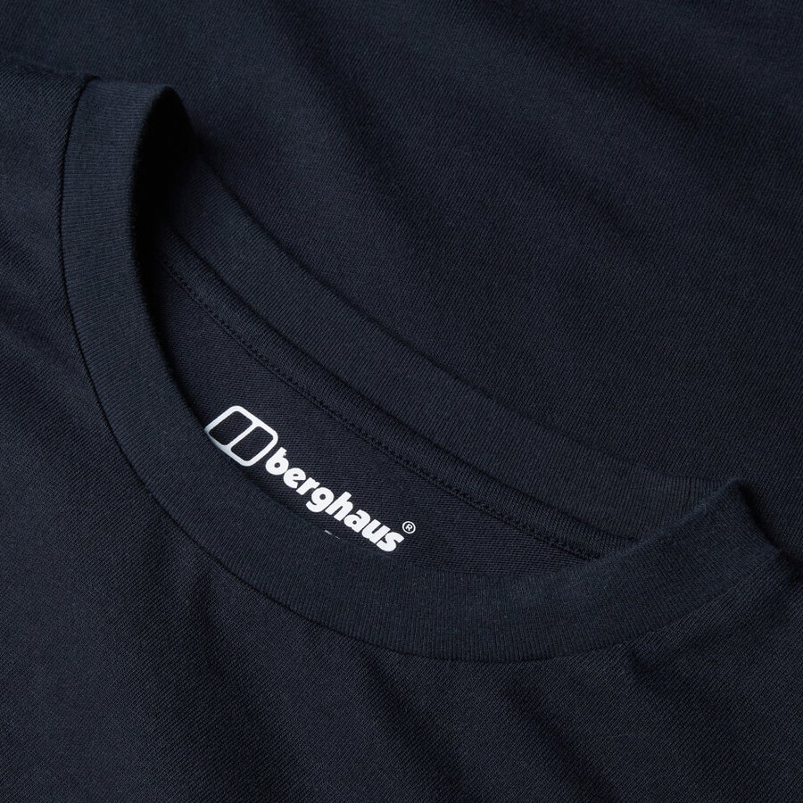 uomo berghaus grande logo manica lunga tee - black berghaus