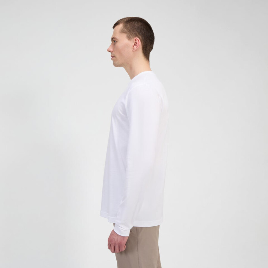 uomo berghaus grande logo manica lunga tee - bianco berghaus