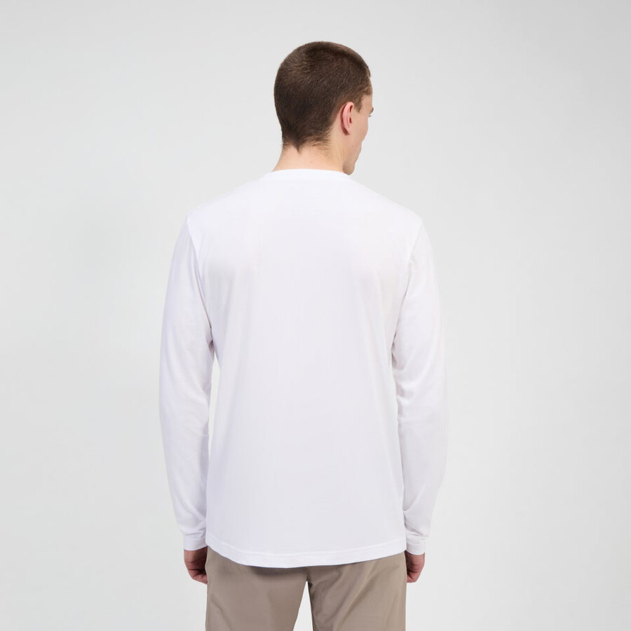uomo berghaus grande logo manica lunga tee - bianco berghaus