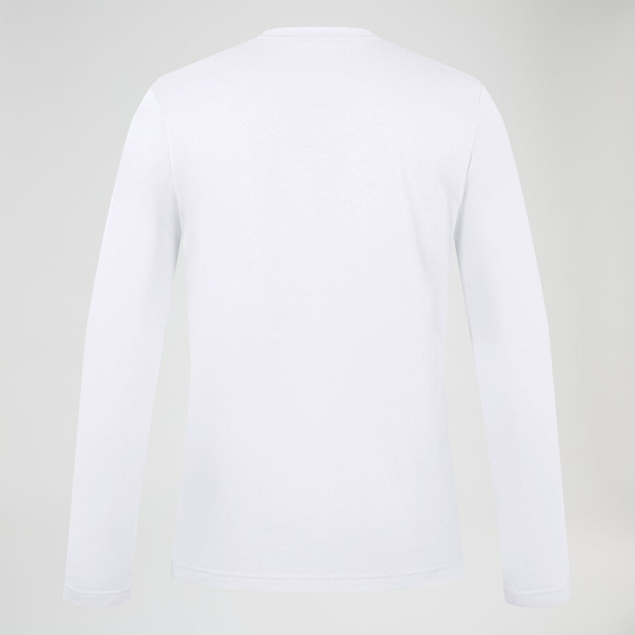 uomo berghaus grande logo manica lunga tee - bianco berghaus