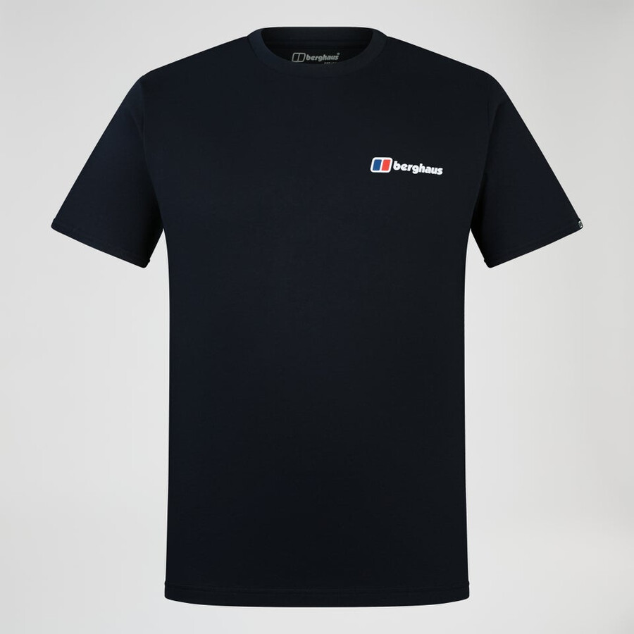 uomo berghaus classe-shirt con logo - nero berghaus