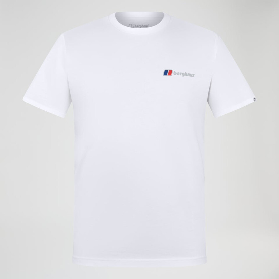 uomo berghaus classe-shirt con logo - bianco berghaus