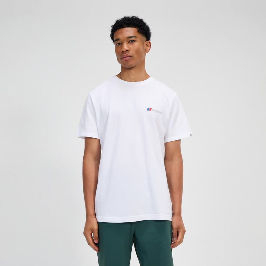 uomo berghaus classe-shirt con logo - bianco berghaus