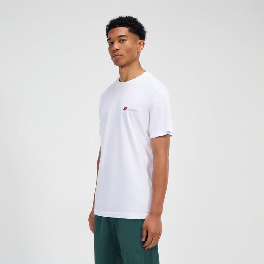 uomo berghaus classe-shirt con logo - bianco berghaus