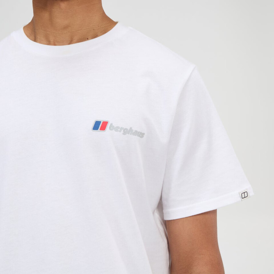 uomo berghaus classe-shirt con logo - bianco berghaus