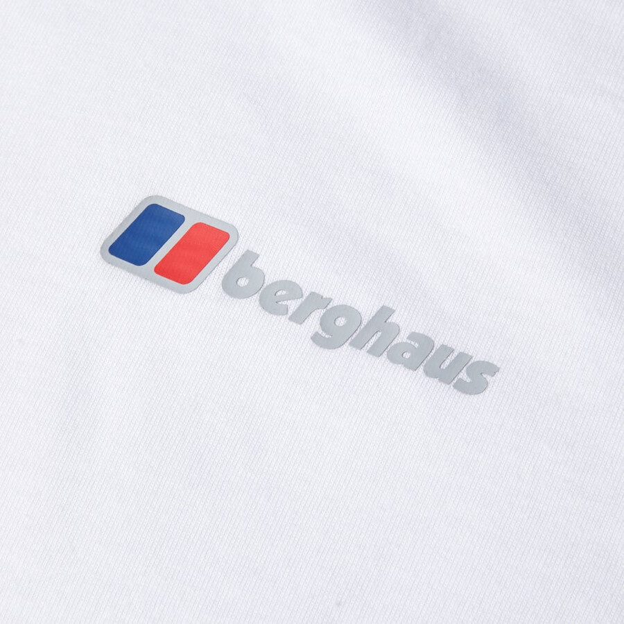 uomo berghaus classe-shirt con logo - bianco berghaus