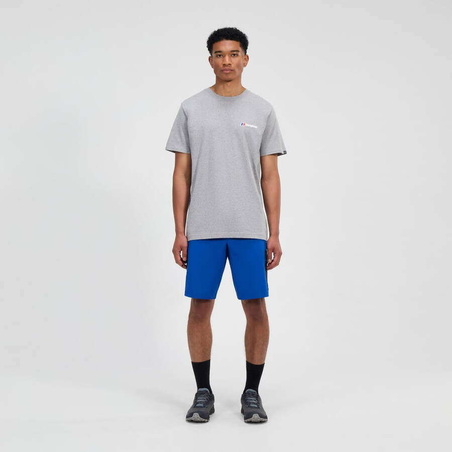 uomo berghaus classe-shirt con logo - grigio berghaus