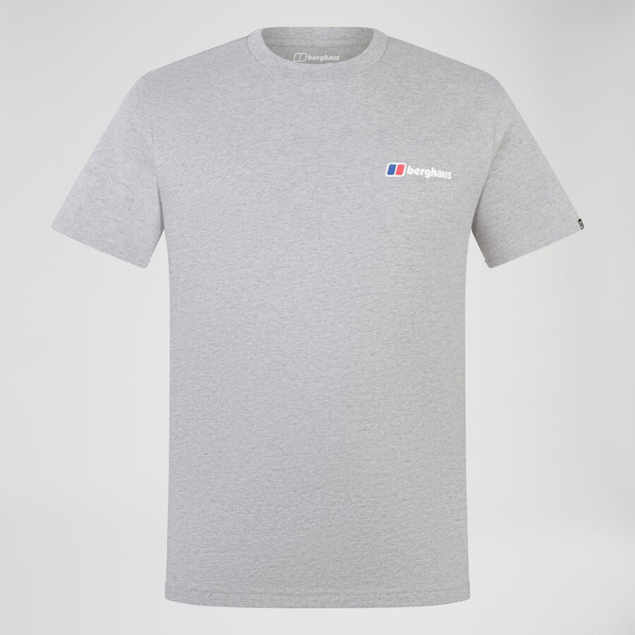 uomo berghaus classe-shirt con logo - grigio berghaus