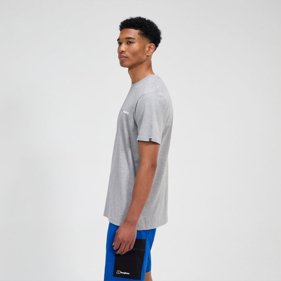 uomo berghaus classe-shirt con logo - grigio berghaus