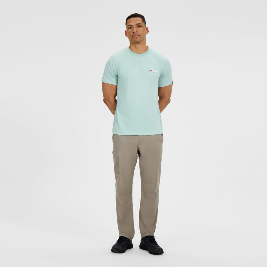 per uomini di classe-shirt con logo - verde berghaus