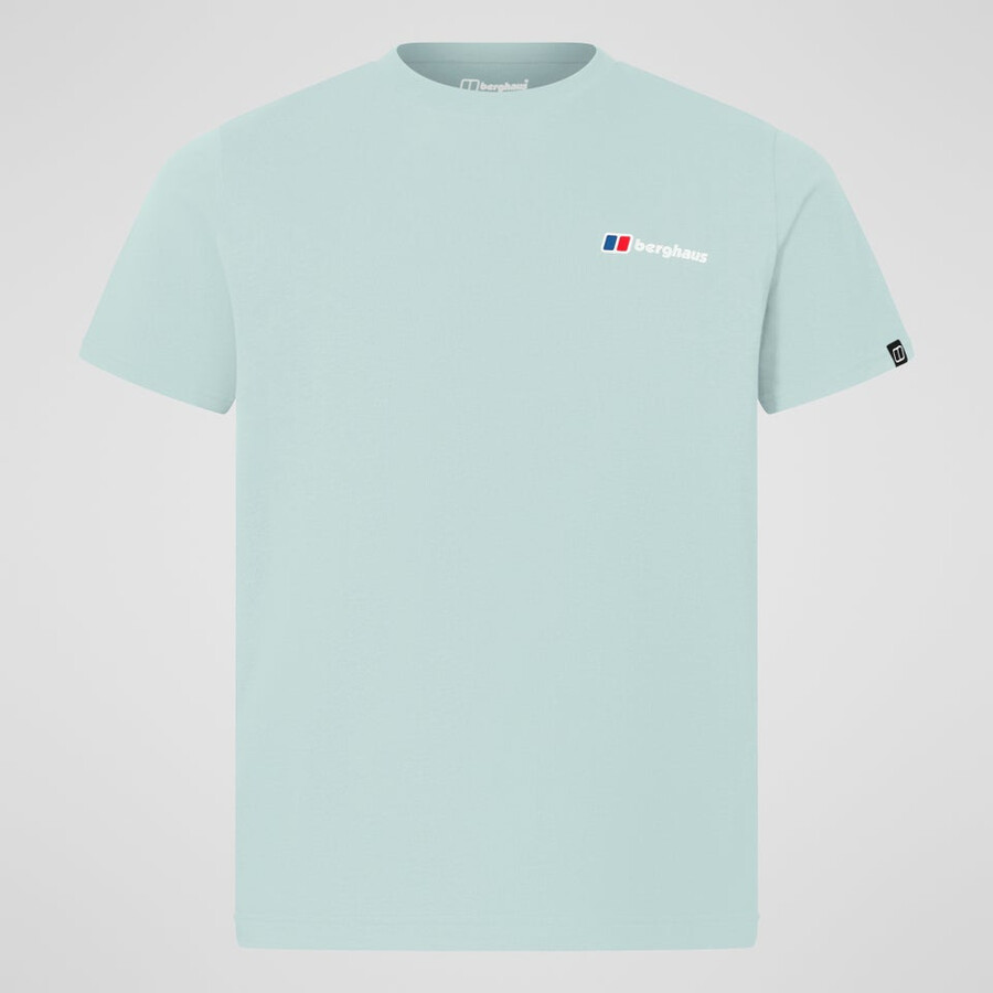per uomini di classe-shirt con logo - verde berghaus