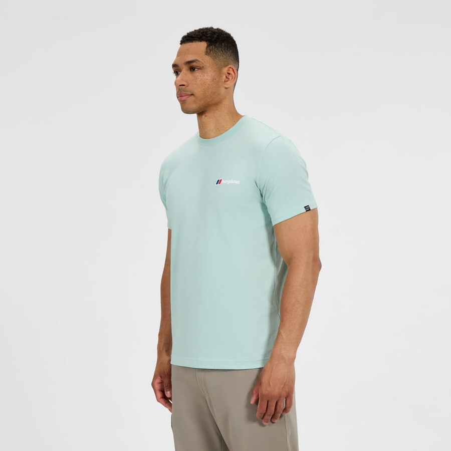 per uomini di classe-shirt con logo - verde berghaus