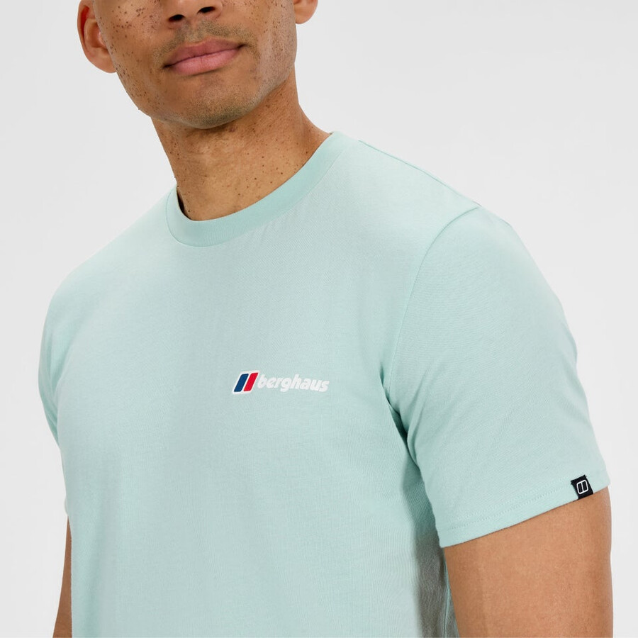 per uomini di classe-shirt con logo - verde berghaus
