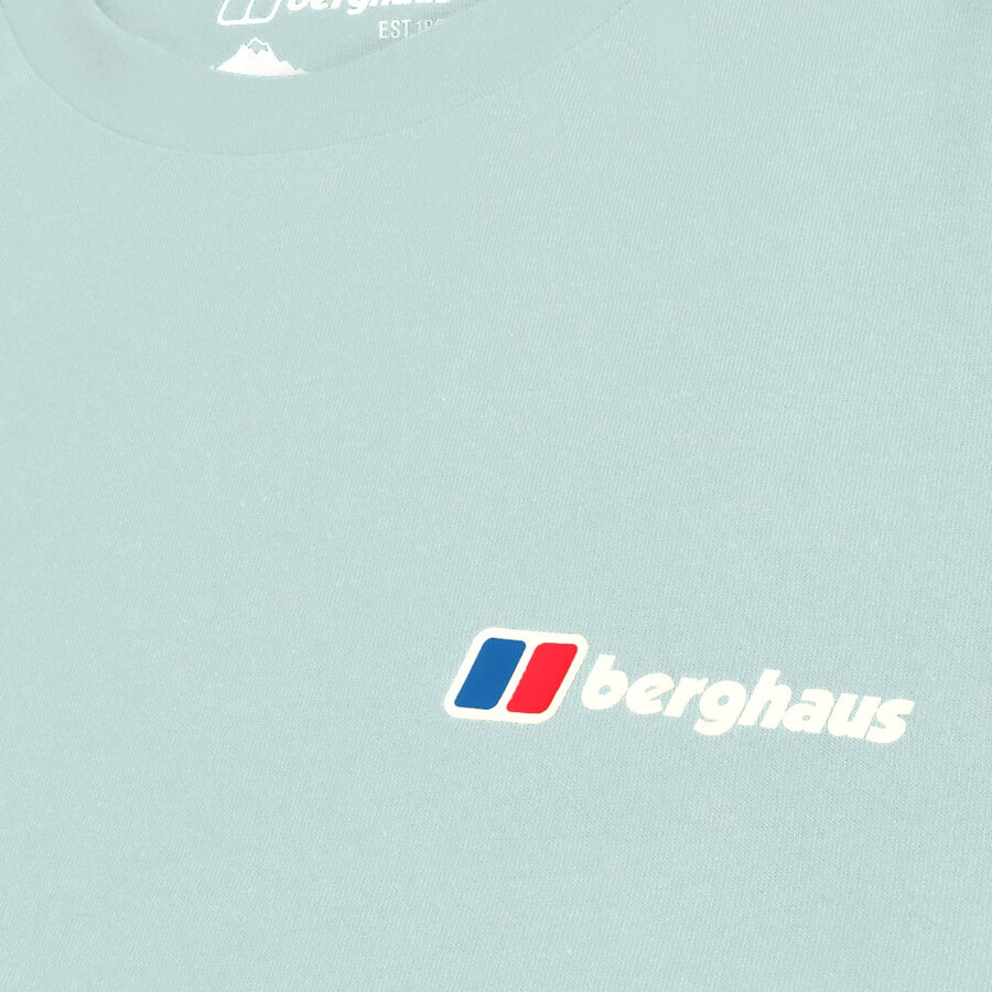 per uomini di classe-shirt con logo - verde berghaus