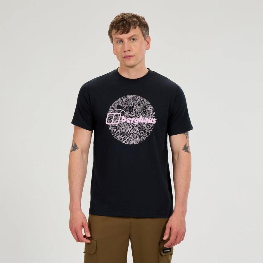 uomini mappa di toon tee - black berghaus